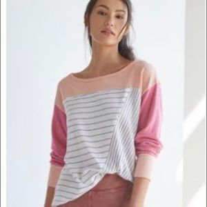 DAILY PRACTICE BY ANTHROPOLOGIE STRIPED TUNIC TOP